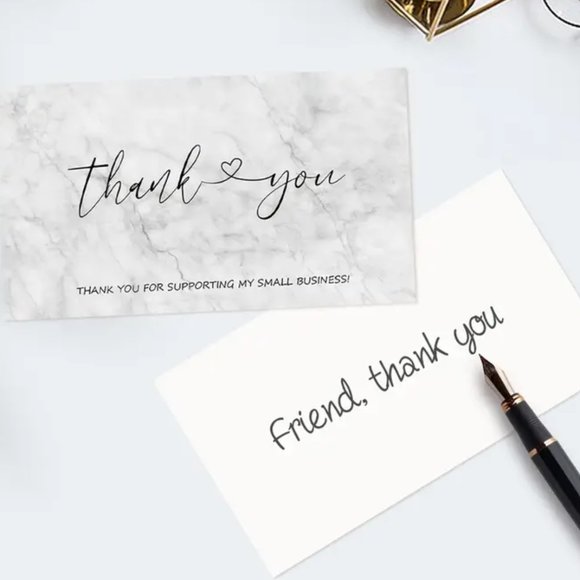 50pcs Thank You Cards - Picture 2 of 3